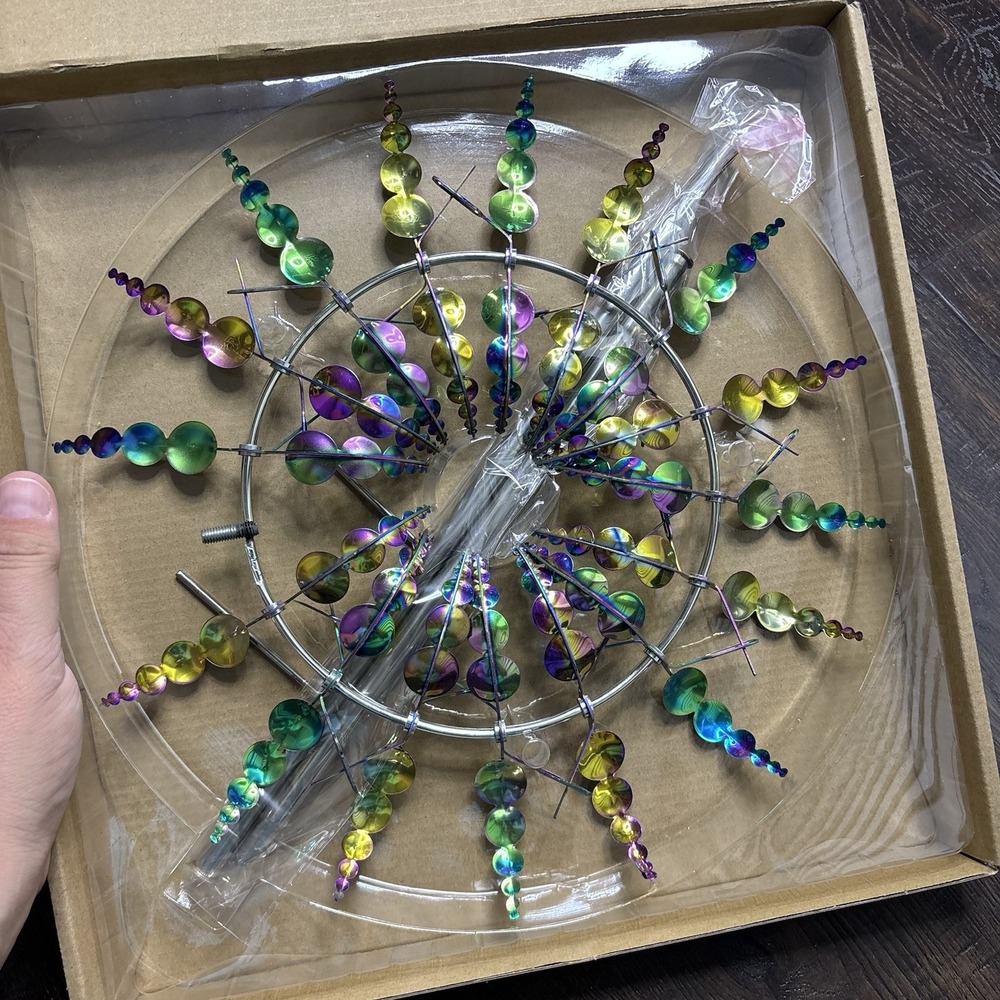 Outdoor Rainbow Color Metal Wind Spinner/Catcher Yard/Garden Decor/Ornament